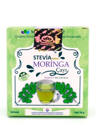 Çayımo Stevia'lı Moringa Çayı (20'li Süzen Poşet)